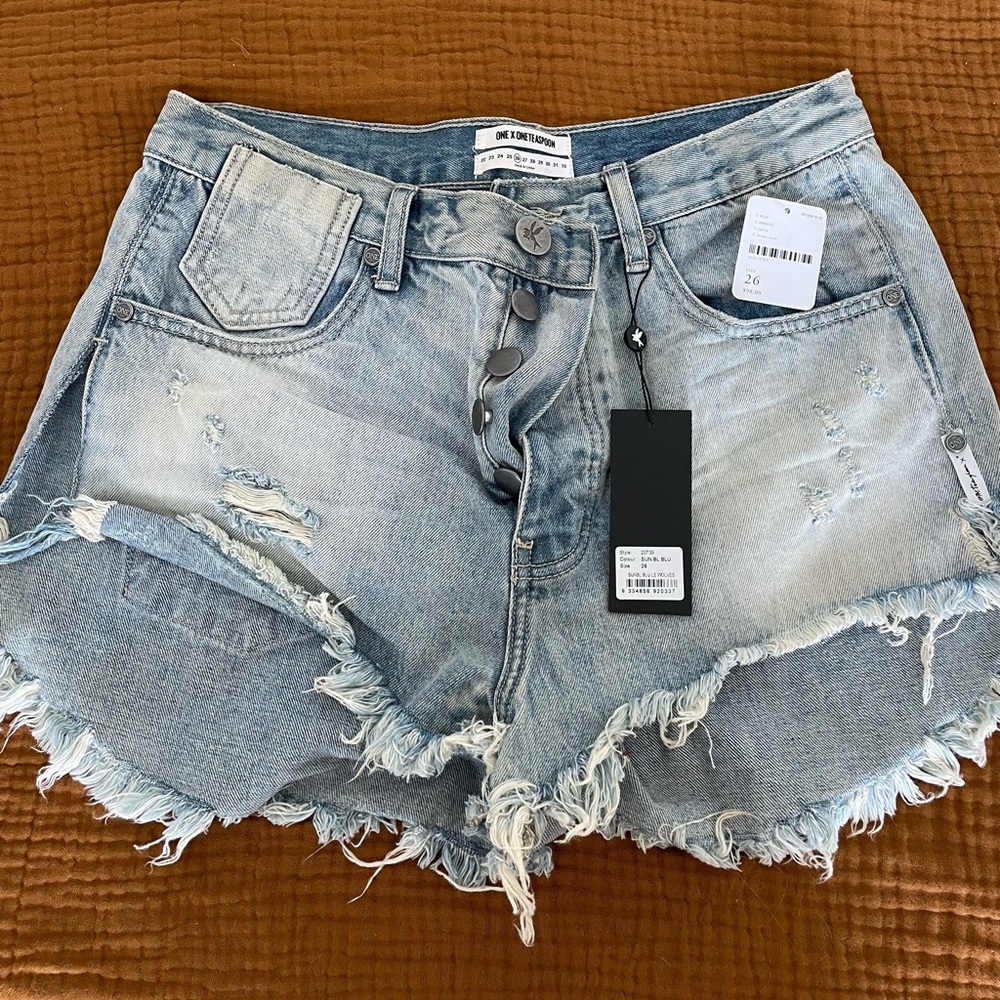 One Teaspoon for Free People Sun Blue Le Wolves 26